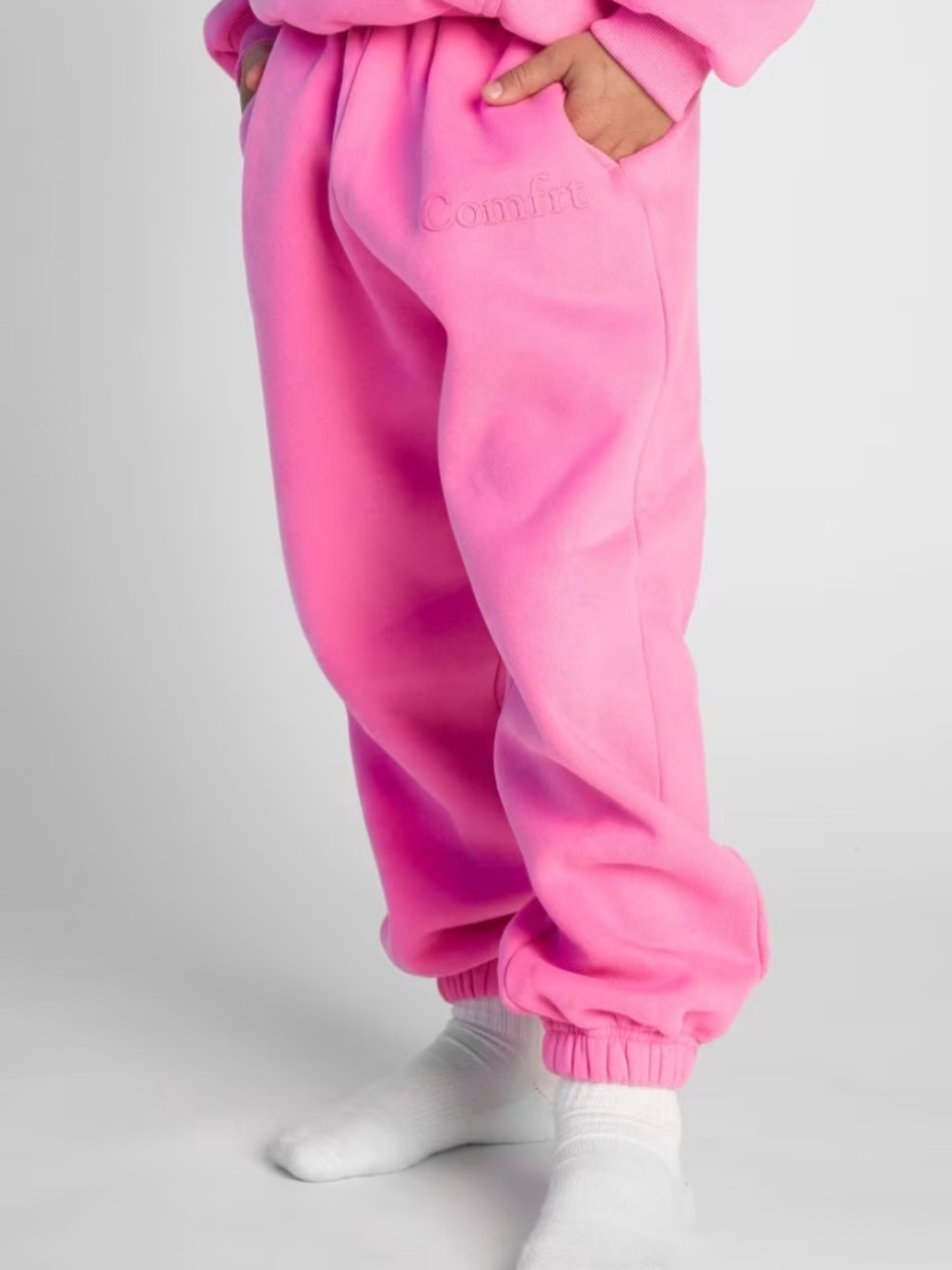 Kids’s Comfrt Pink Sweatpants Unisex [2207]